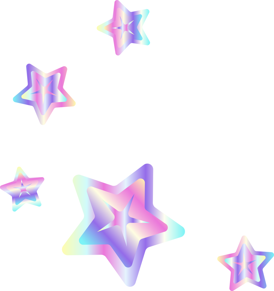 Gradient Rainbow Stars