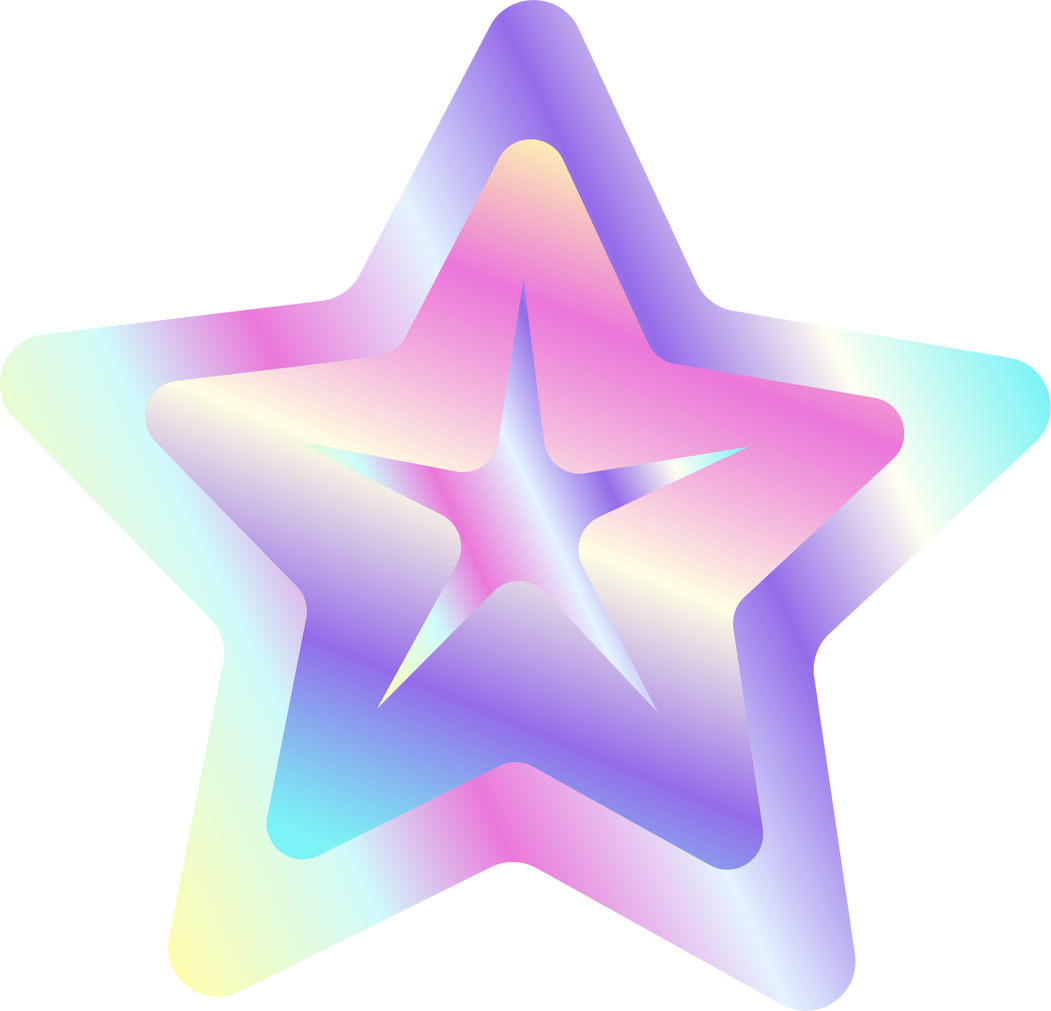 Holographic Star Illustration